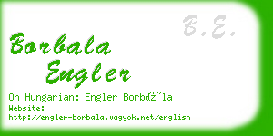 borbala engler business card